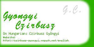 gyongyi czirbusz business card