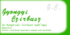 gyongyi czirbusz business card